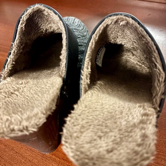 Muk Luks Kameryn Faux Fur Lined Knit Gray Mules Clogs Women 7 - Picture 6 of 12